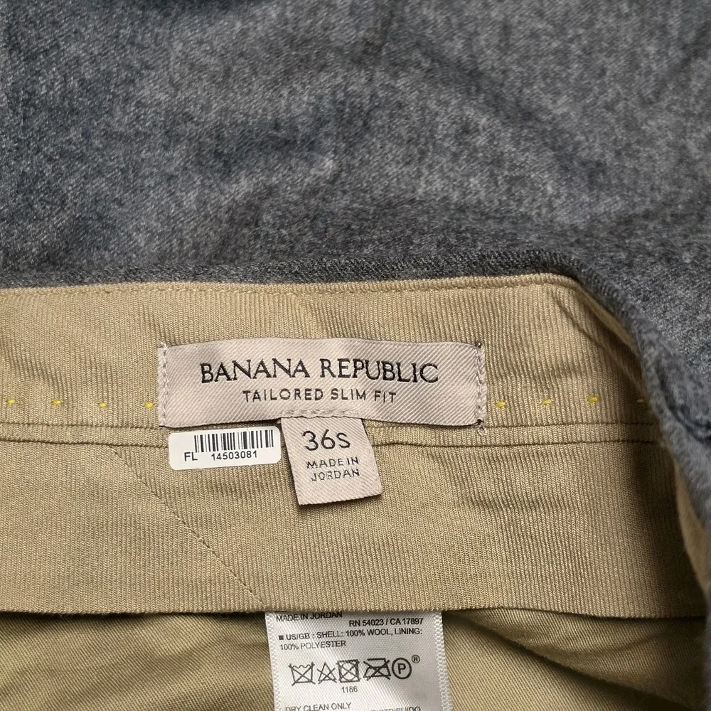 Banana Republic Wool Pants 36S Vitale Barberis Canonico Super 120s Flannel 36x28